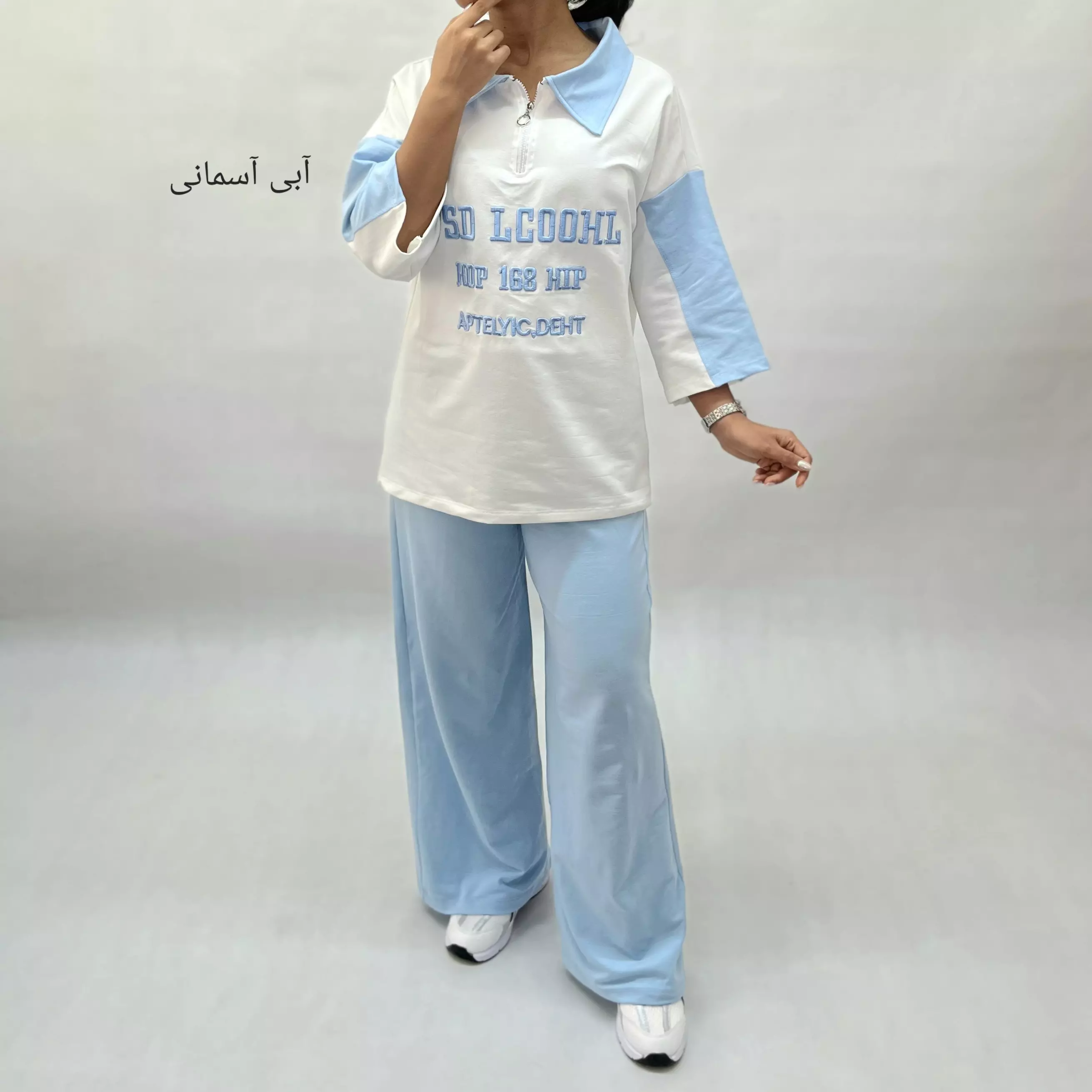 ست تیشرت و شلوار نیم زیپ 00113474035